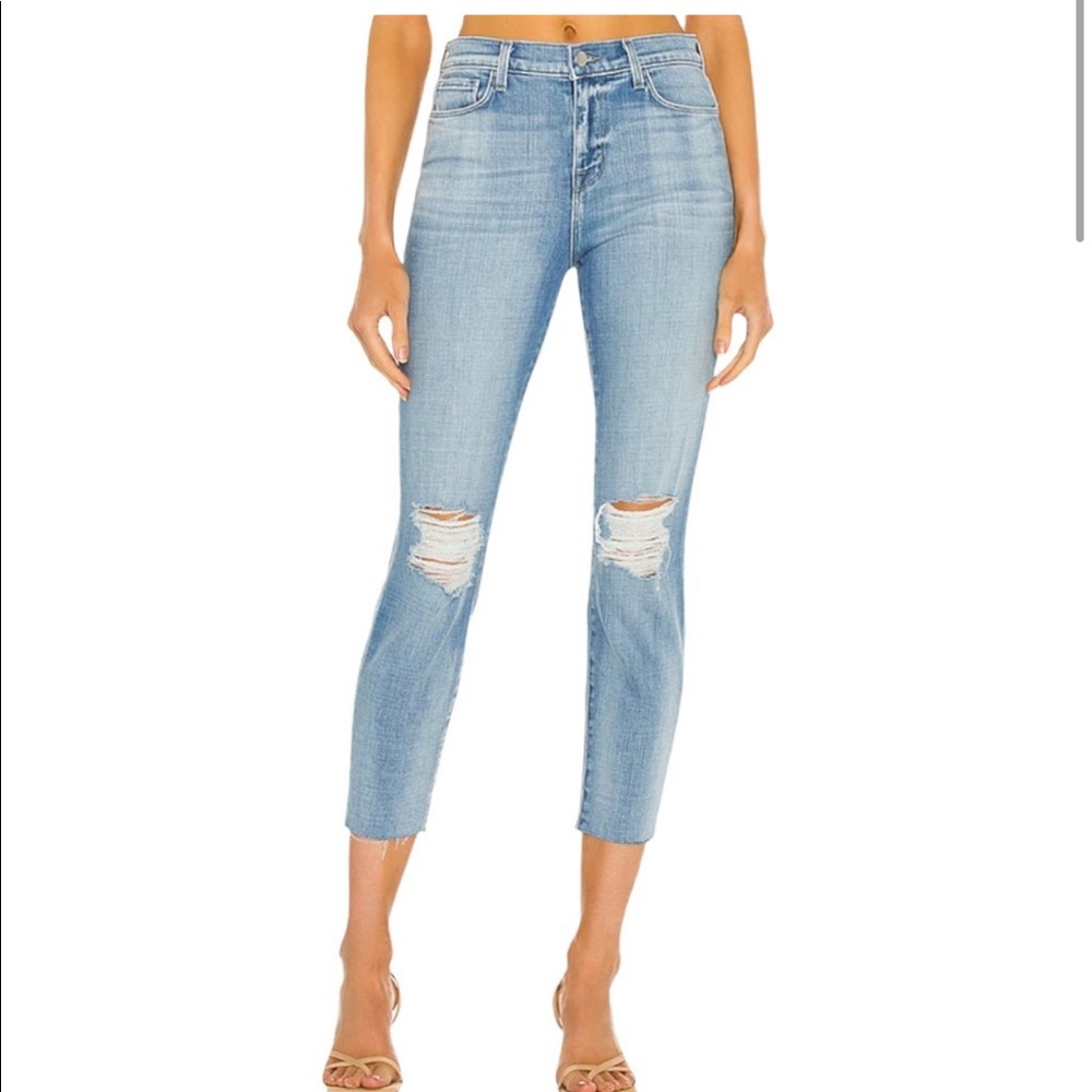 NWT L’AGENCE El Matador Ripped Distressed Mid Rise Jeans Size 25 - Picture 7 of 16